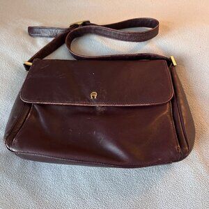 Vintage Eitenne Aigner Leather Purse Burgundy Handbag Adjustable Strap Medium